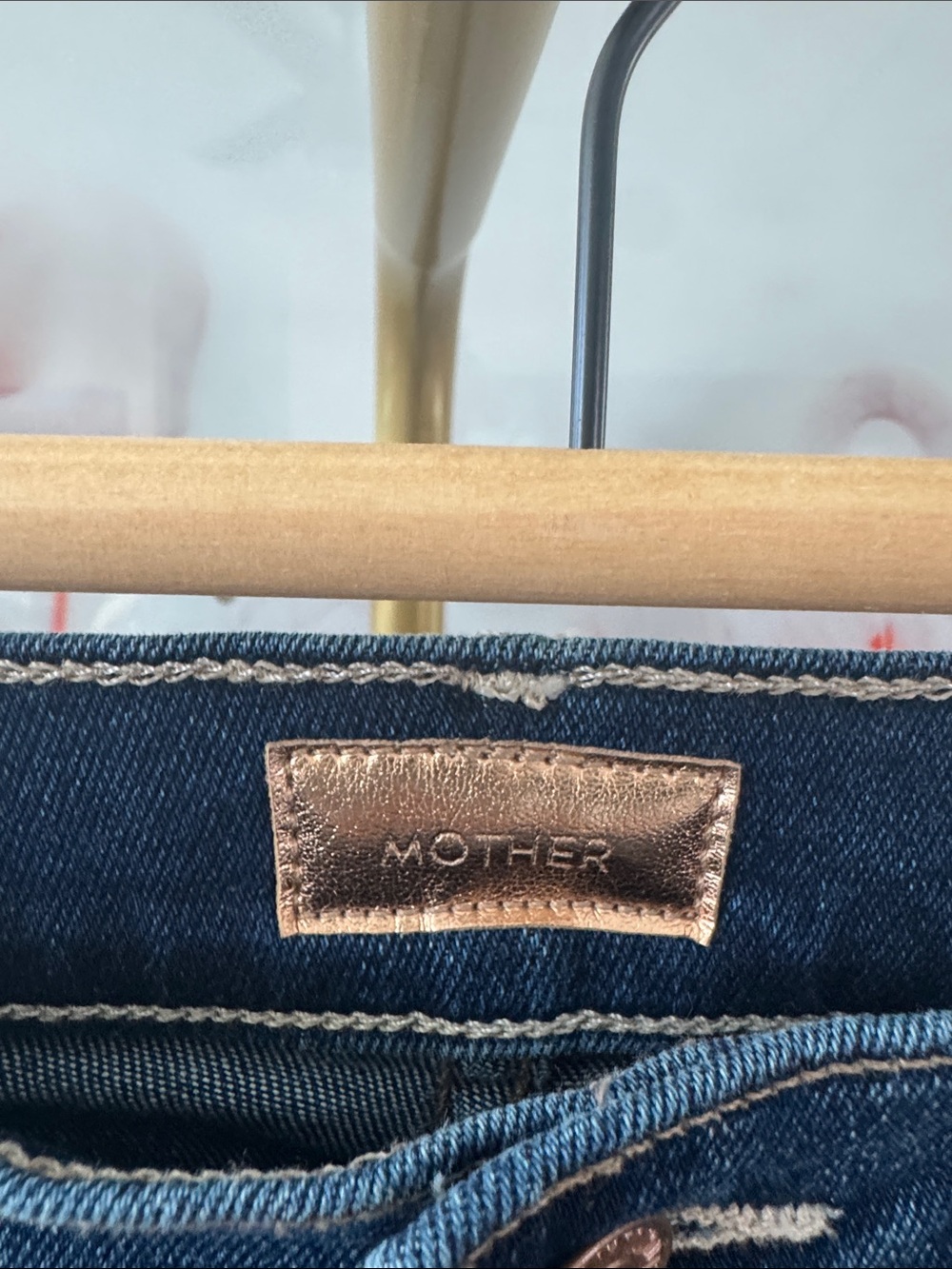 Mother- Women's Dark Blue High-Rise Straight Jeans -Taking chances - Picture 3 of 5